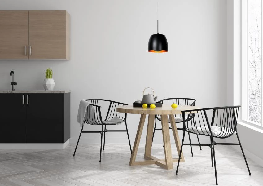 Lucide NOLAN - Pendant light - Ø 24 cm - 1xE27 - Black - ambiance 2